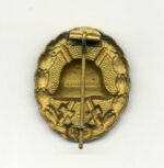 Verwundeten-Abzeichen für die Armee und Kolonialtruppen 1918 in matt Gold, Mint – Bild 2