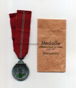 Ostmedaille mit Verleihungstüte, Hst. 4, Winterschlacht im Osten 1941/42