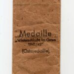 Ostmedaille Verleihungstüte, Hst. 98, Winterschlacht im Osten 1941/42