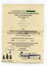 Urkunden, Dokumenten, Wehrpass und Soldbuch Nachlass eines Leutnants der Reserve des 17. bayrischen Infanterie Regiment, später Leutnant ausser Dienst. Seltene Doppelverleihung des KVKs – Bild 8