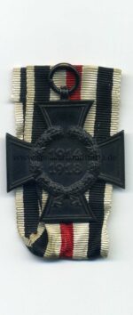 Ehrenkreuz des 1.Weltkrieges “ Hinterbliebenenkreuz Hersteller: Wilhelm Kolwitz Bergedorf