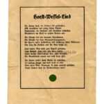 Horst-Wessel-Lied Liedblatt/Zettel