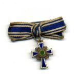 Miniatur Mutterkreuz in Bronze an Schleife