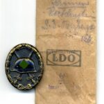 Verwundetenabzeichen 1939 in Schwarz mit LDO-Verleihungstüte L/16 "chaotic pattern" selten