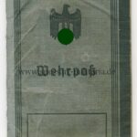 Wehrpass Heer 1.Form Führt in Bayern, Landwehr 1
