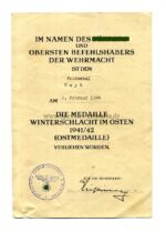 Urkunde Feldwebel Winterschlacht im Osten und Kyffhäuserbund Schiessbuch – Bild 2