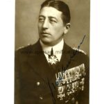 Portrait Graf Luckner mit original Unterschrift