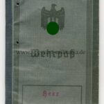 Wehrpass Heer 1.Form Tauberbischofsheim Landesschützen Batl. X/XIII