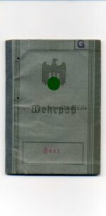 Wehrpass Heer 1.Form Tauberbischofsheim Landesschützen Batl. X/XIII