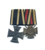 2er Ordensspange Eisernes Kreuz 2. Klasse 1914 und Ehrenkreuz für Frontkämpfer