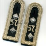 Paar Schulterklappen Heer Oberfeldwebel Infanterie-Regiment 57