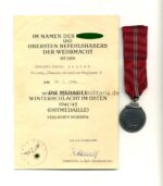 Ostmedaille mit Urkunde Panzer-Gren.Rgt.2 – Bild 2