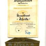Ärmelband Afrika mit Urkunde