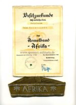 Ärmelband Afrika mit Urkunde