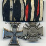 2er Ordensspange Eisernes Kreuz 2.Klasse 1914 und Ehrenkreuz für Frontkämpfer 1914/1918