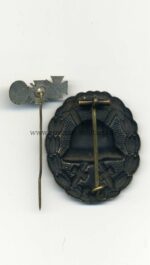 Verwundeten-Abzeichen für die Armee und Kolonialtruppen 1918 in schwarz mit Nadel – Bild 2