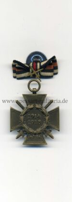 Ehrenkreuz für Frontkämpfer 1914-1918 mit Knopfloch, Herst. R.V.26 Pforzheim