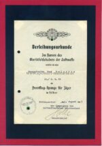 Luftwaffe Ehrenpokal Nachlass des Unteroffiziers Hans Peleikis 11. Zerstörergeschwader 26 “Horst Wessel” Junkers Ju-88, sehr selten – Bild 6