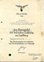 Luftwaffe Ehrenpokal Nachlass des Unteroffiziers Hans Peleikis 11. Zerstörergeschwader 26 “Horst Wessel” Junkers Ju-88, sehr selten – Bild 3