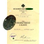 Urkunde Eisernes Kreuz 2. Klasse + Erkennungsmarke PZ.Jäg.Abt 254