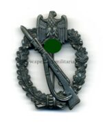 Infanteriesturmabzeichen in Silber mit Hersteller "M.K.4"
