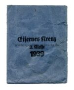 Verleihungstüte Eisernes Kreuz 2. Klasse 1939 – Hersteller Klein und Quenzer, Idar-Oberstein