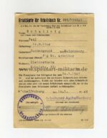 Ersatzkarte für Arbeitsbuch