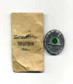 Verwundetenabzeichen 1939 in Silber mit Verleihungstüte, Hst. 4