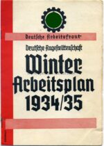 Winter Arbeitsplan 1934/35 DAF