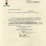 Schreiben Krieger Fechtanstalt mit SS Oberführer Unterschrift
