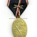 Spange Kyffhäuser Bund Medaille am Band 1914/18 "Blank die Wehr – Rein die Ehr" mit Schwerter