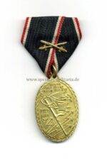 Spange Kyffhäuser Bund Medaille am Band 1914/18 "Blank die Wehr – Rein die Ehr" mit Schwerter