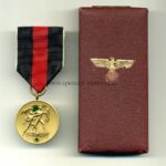 Medaille zur Erinnerung an den 1. Oktober 1938 im Etui