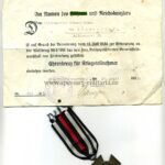 Ehrenkreuz für Kriegsteilnehmer 1914-1918 mit Urkunde