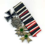 4er Ordensspange WK1/ WK2 mit seltener KVK Doppelverleihung