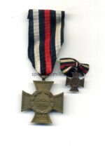 Ehrenkreuz für Kriegsteilnehmer mit Knopflochminiatur