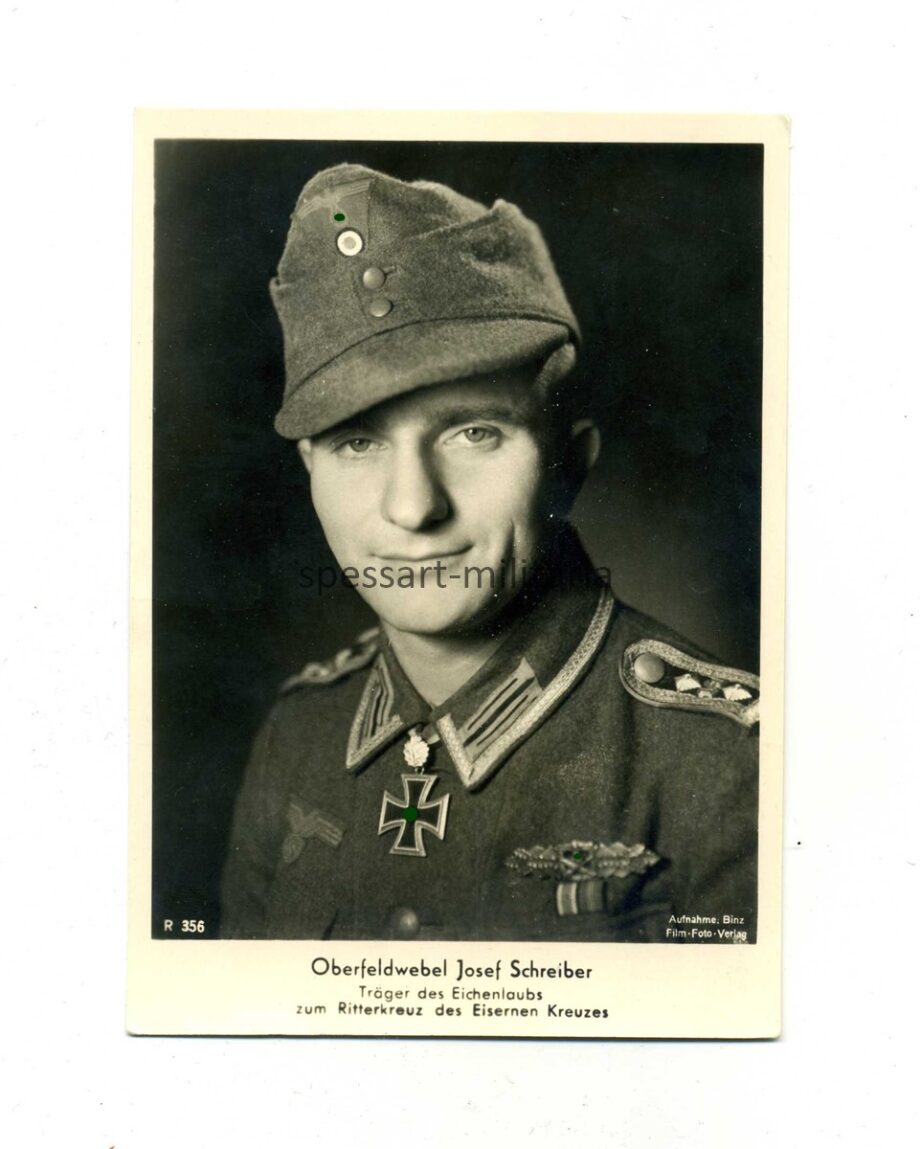 Postkarte Oberfeldwebel Josef Schreiber