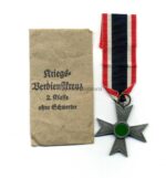 Kriegsverdienstkreuz 2. Klasse 1939 ohne Schwertern und Tüte. Hst 75. Julius Maurer, Oberstein