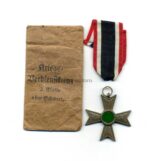Kriegsverdienstkreuz ohne Schwertern 2.Klasse 1939 mit Verleihungstüte, Hst. 66 - Friedrich Keller, Oberstein