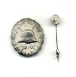 Verwundetenabzeichen Silber 1918 mit Miniatur