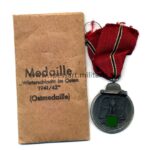 Ostmedaille, Winterschlacht im Osten 1941/42 mit Verleihungstüte,(Hst. 30, Hauptmünzamt Wien)