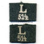 Überschübe für Schulterklappen Landesschützenbatallion 514