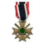 Kriegsverdienstkreuz 2. Klasse 1939 mit Schwertern, Hst. 89 - Rudolf Richter, Schlag bei Gablonz