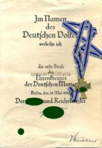 Mutterkreuz Gold Urkunde – Bild 2