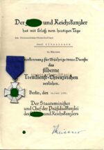 25 Jahre Treuedienste -Ehrenzeichen mit Urkunde